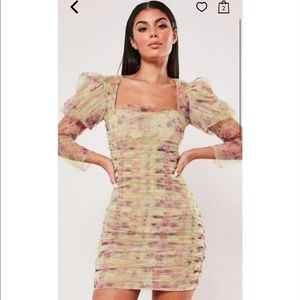 Missguided Mesh Nude bodycon dress like HouseofCB